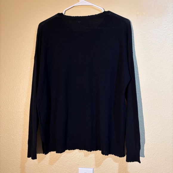 Sundry Cashmere Merino Wool Loved Black Sweater Small Revolve - Picture 5 of 11